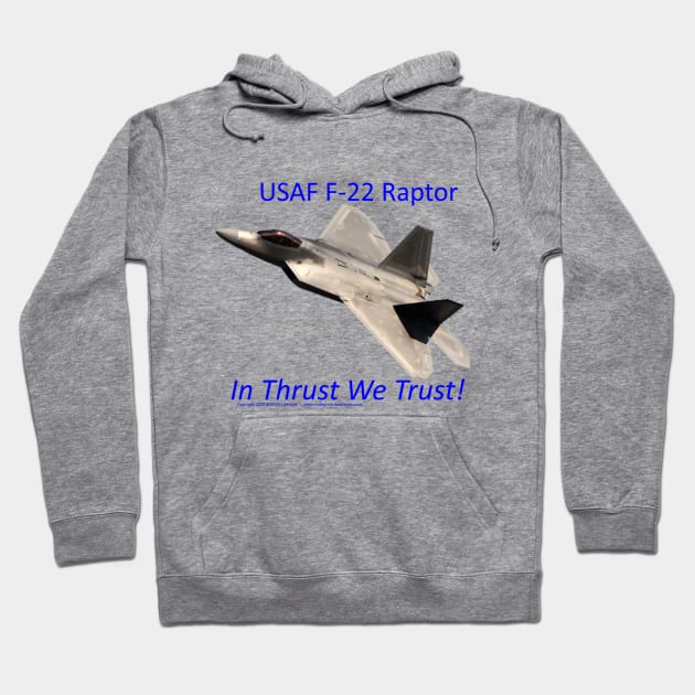 USAF F-22 Raptor In Thrust We trust 1 Hoodie by acefox1